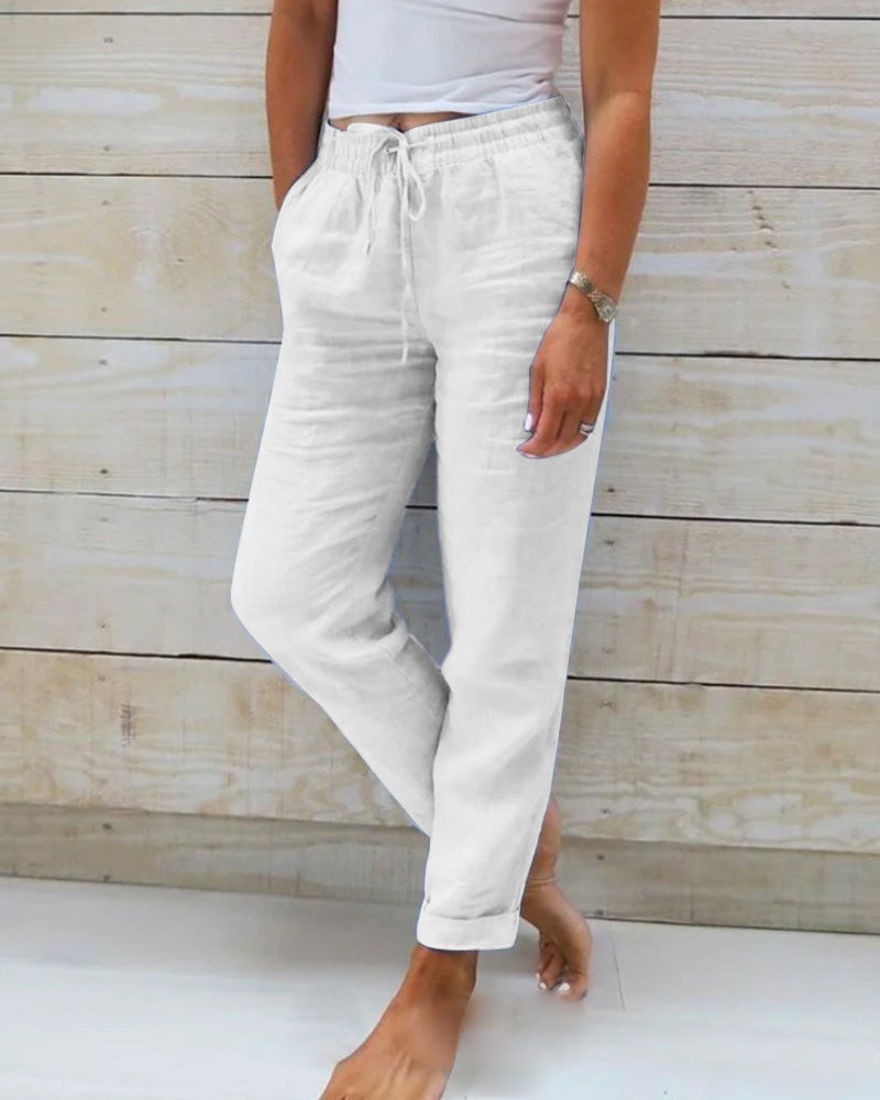 Federica | Casual straight pantalons pour femmes