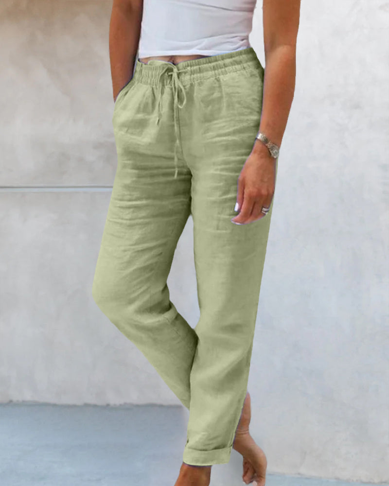 Federica | Casual straight pantalons pour femmes