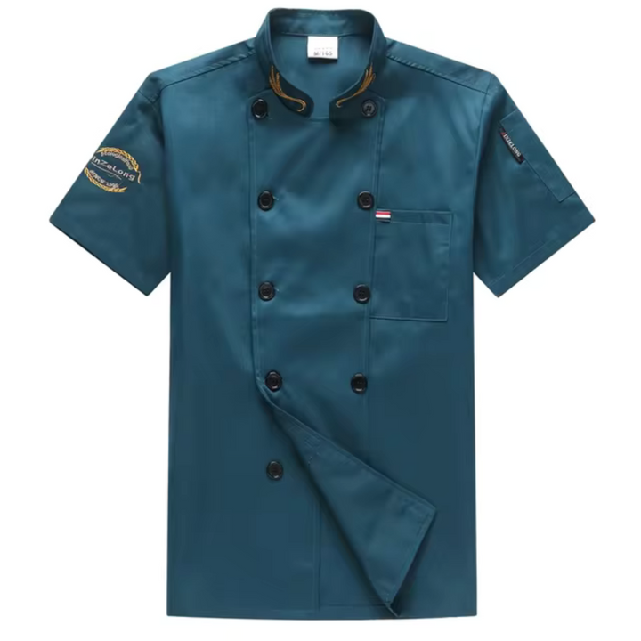 Mikal | Homme Manches Courtes Uniforme de chef | Vêtements de travail