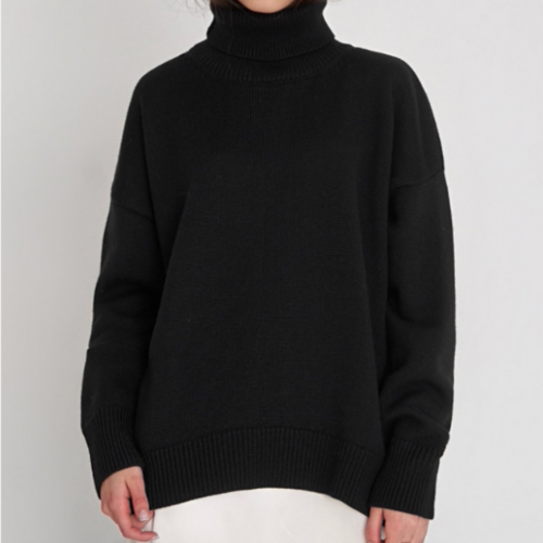 Pull Col Roulé Ample D'hiver Pour Femme | Chaud