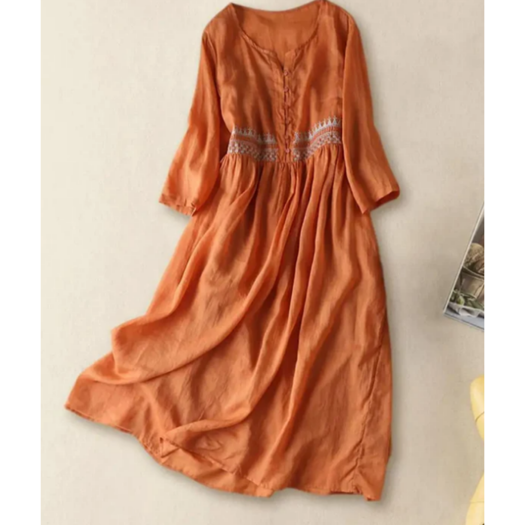 Robe D'été Vintage Boho Pour Femmes | Midi