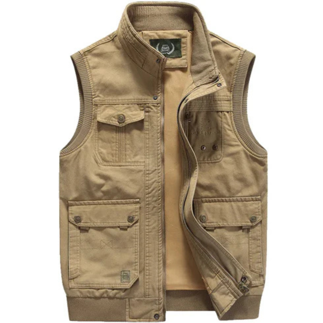 Johny | Gilet Multi Poches Vintage Pour Hommes | Sans Manches