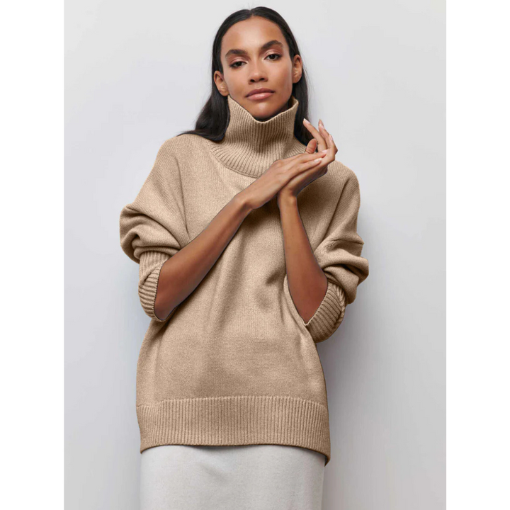 Rubinrota | Pull Surdimensionné À Col Roulé Pour Femme | Hiver