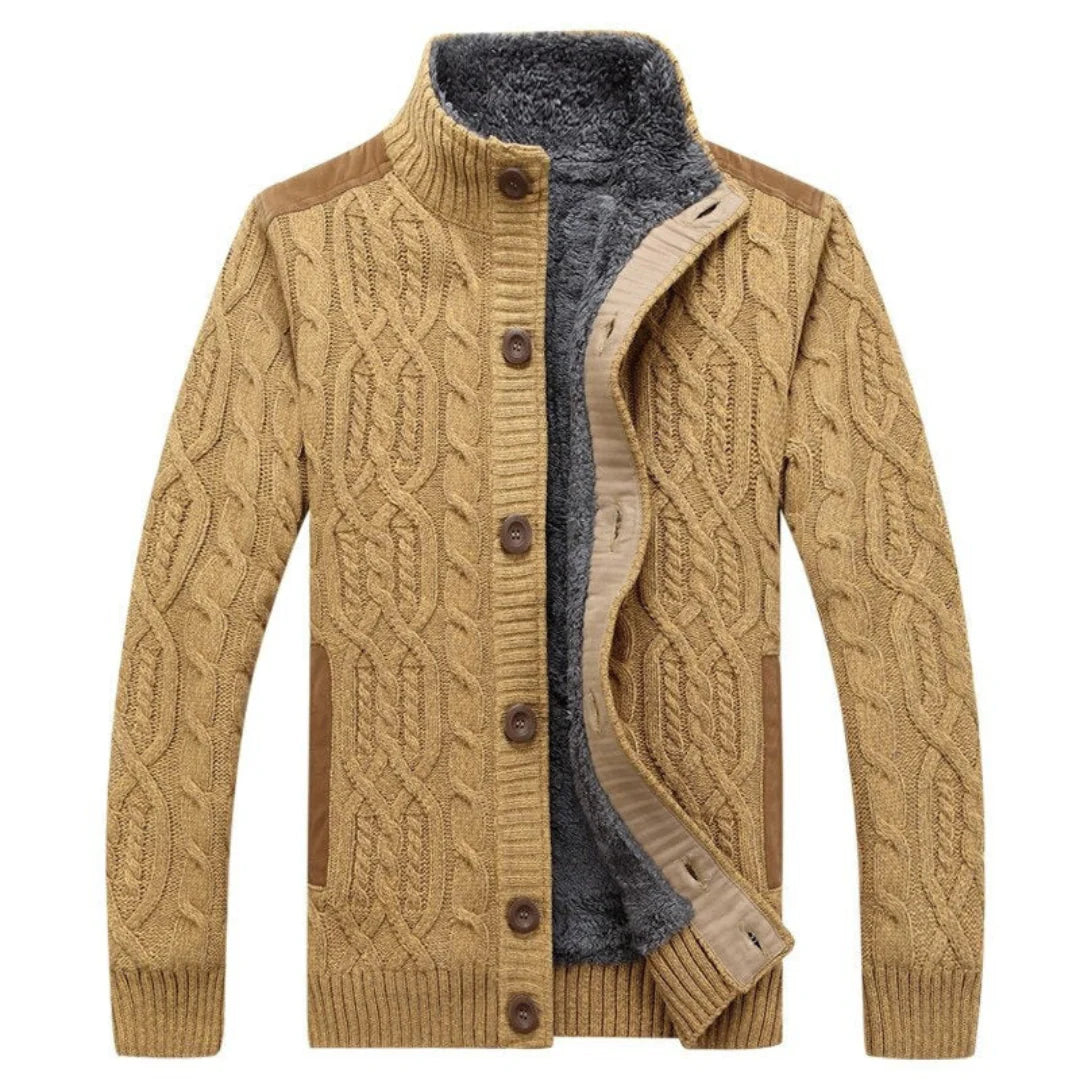 Cardigan Manches Longues Chaud En Tricot Pour Hommes | Hiver