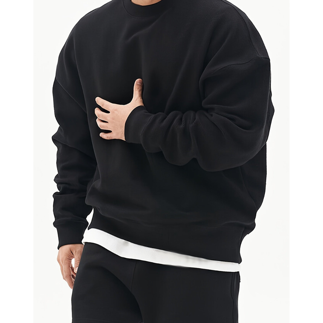 Kajier | Hommes Col Rond Manches Longues Sweatshirt Grande Taille | Hiver