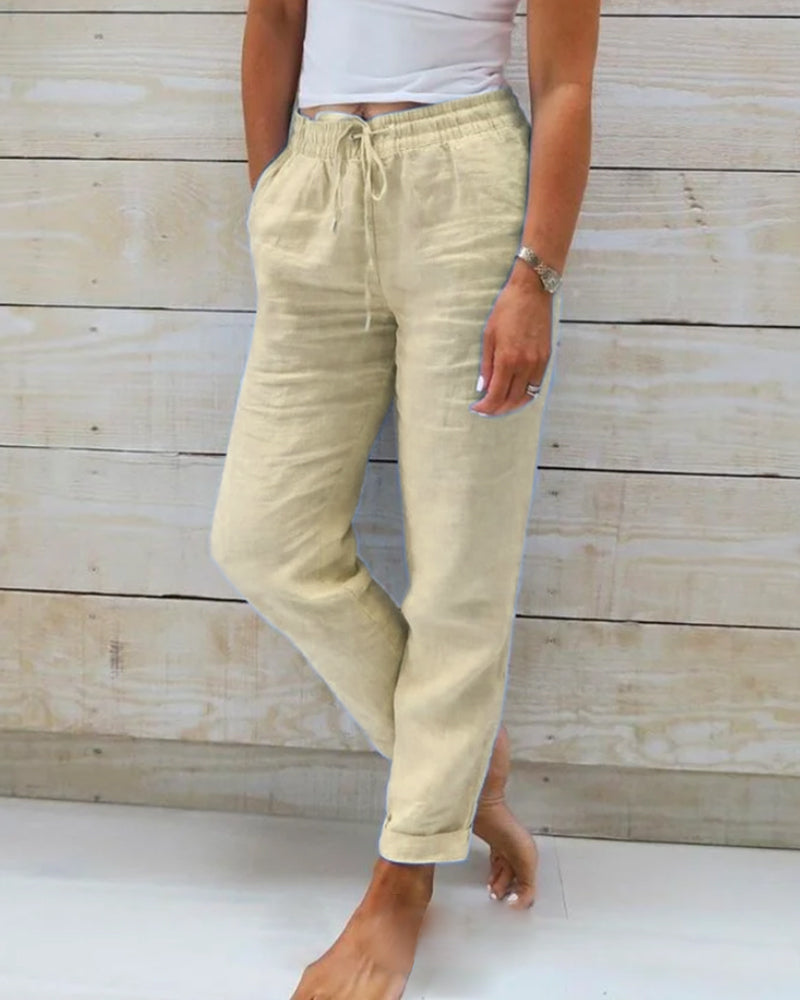 Federica | Casual straight pantalons pour femmes