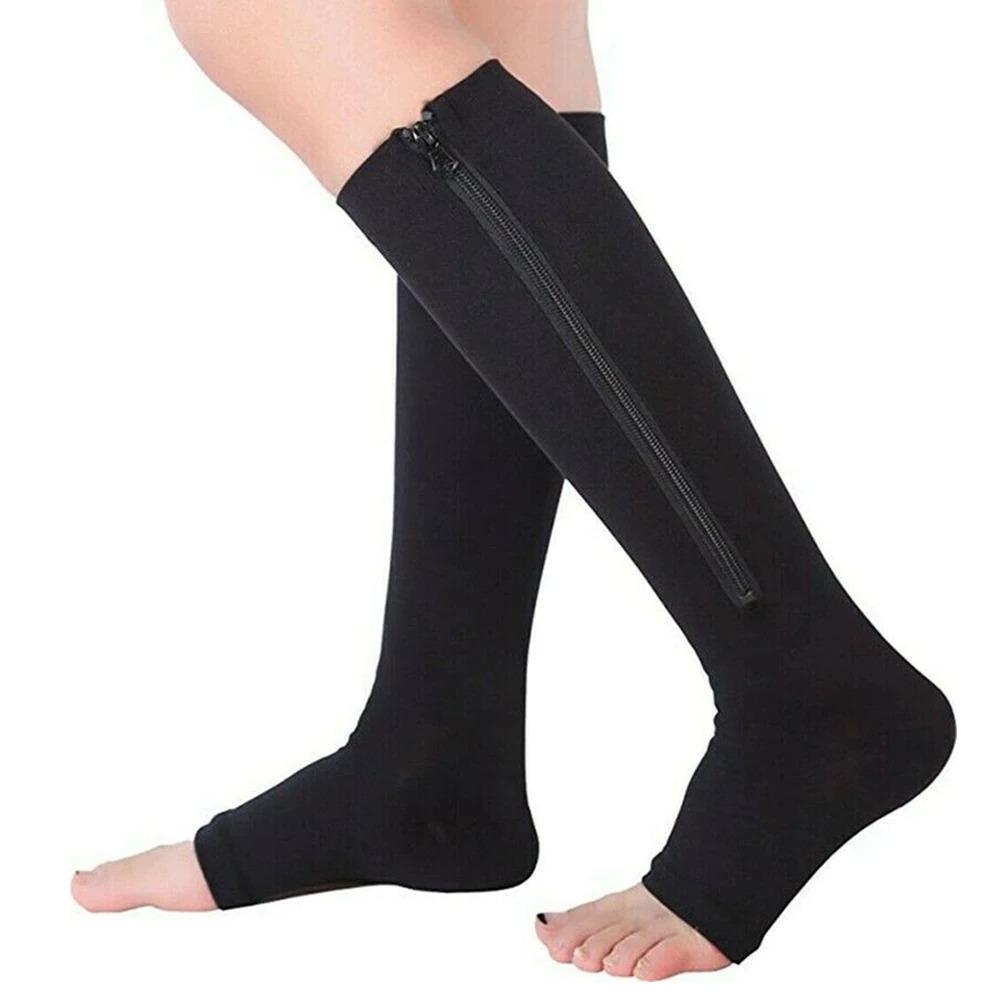 SootheFlex | Chaussettes de compression pour femmes | Fermeture éclair