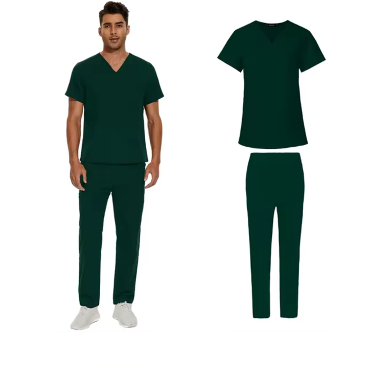 Elkeil | Homme Tunique Ensemble De Médecin Vêtements De Travail | Confortable