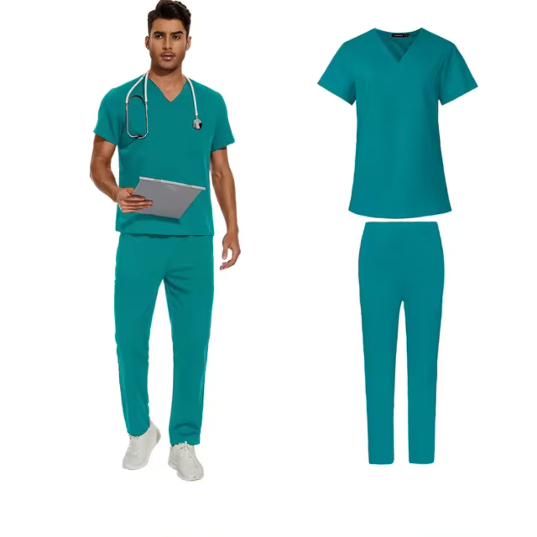 Elkeil | Homme Tunique Ensemble De Médecin Vêtements De Travail | Confortable