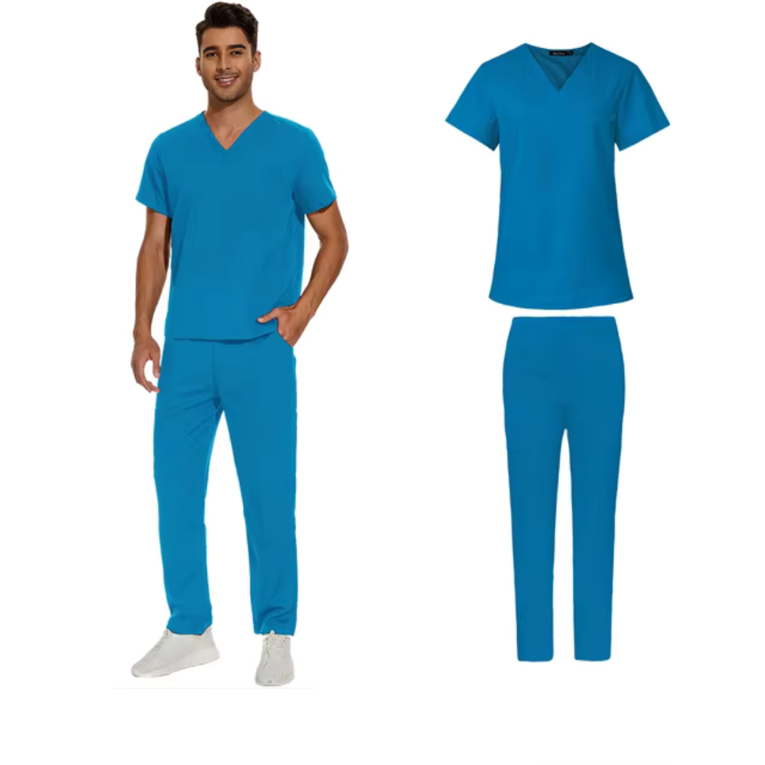 Elkeil | Homme Tunique Ensemble De Médecin Vêtements De Travail | Confortable