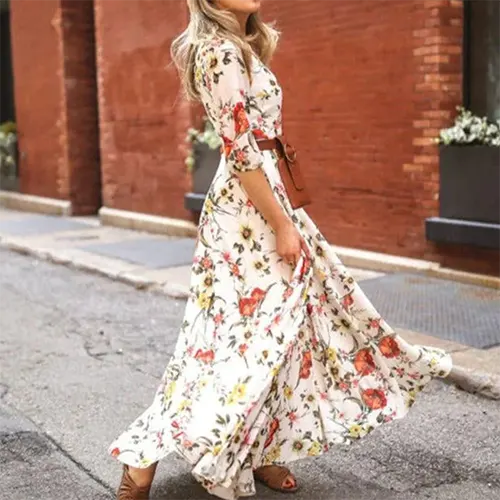 Robe Florale D'été Pour Femmes | Maxi