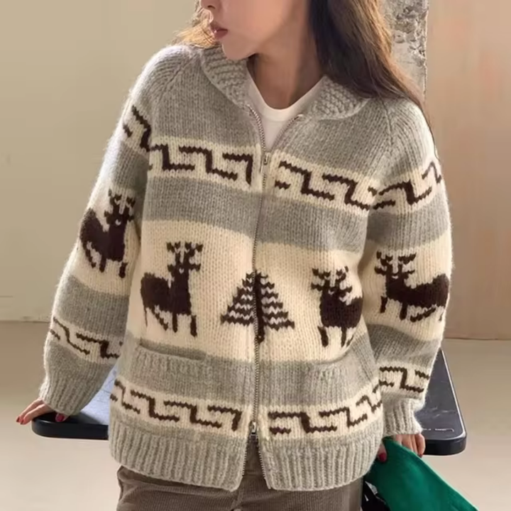 Janan | Cardigan De Noël Tricotée Pour Femmes | 2024