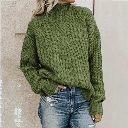 Pull D'hiver Texturé En Tricot Pour Femmes | Chaud