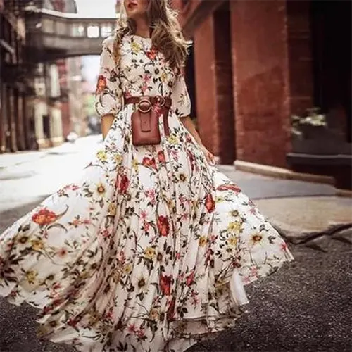 Robe Florale D'été Pour Femmes | Maxi