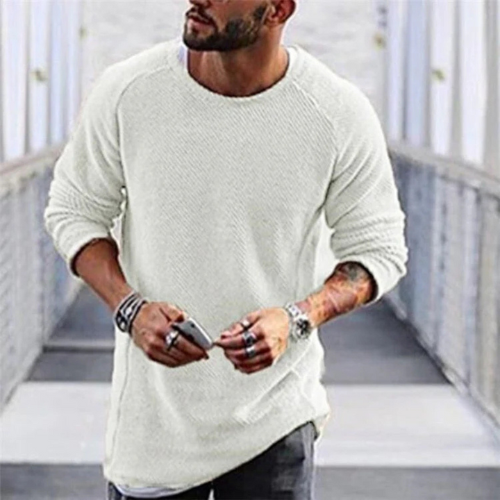 Pull Long Décontracté Et Chaud Pour Homme | Tricot