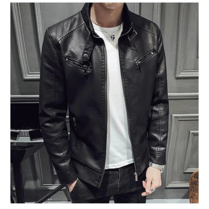 Laurencea | Veste Bomber Noir Pour Hommes | Manches Complètes