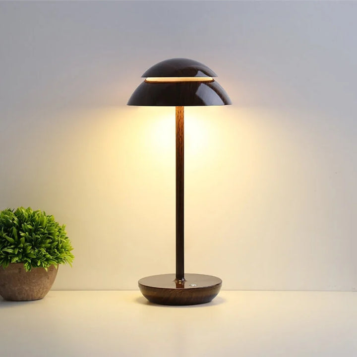 Lampe De Table Led Rechargeable Sans Fil en Bois