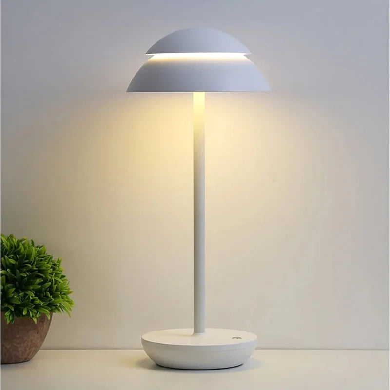 Lampe De Table Led Rechargeable Sans Fil en Bois