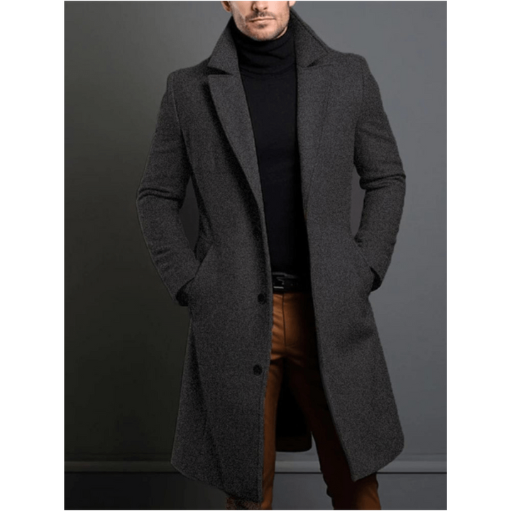 Hommes Long Chaud Trench Manteau | Hiver