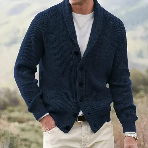 Eliseo | Cardigan Chaud Vintage Pour Hommes | Manches Longues