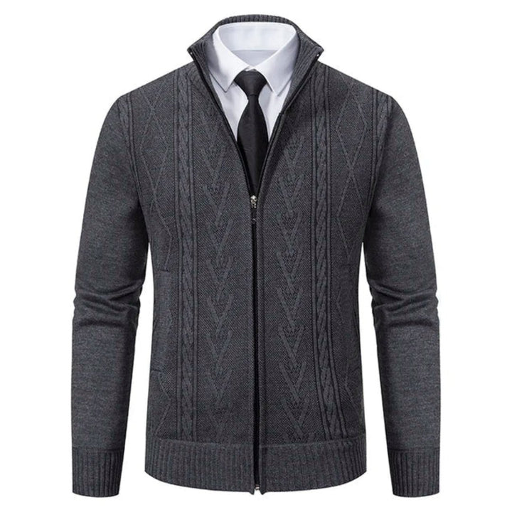 Henson | Homme Cardigan À Fermeture Éclair | Tricoté