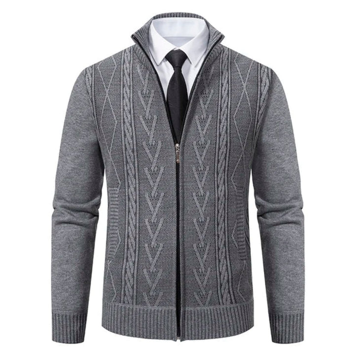 Henson | Homme Cardigan À Fermeture Éclair | Tricoté