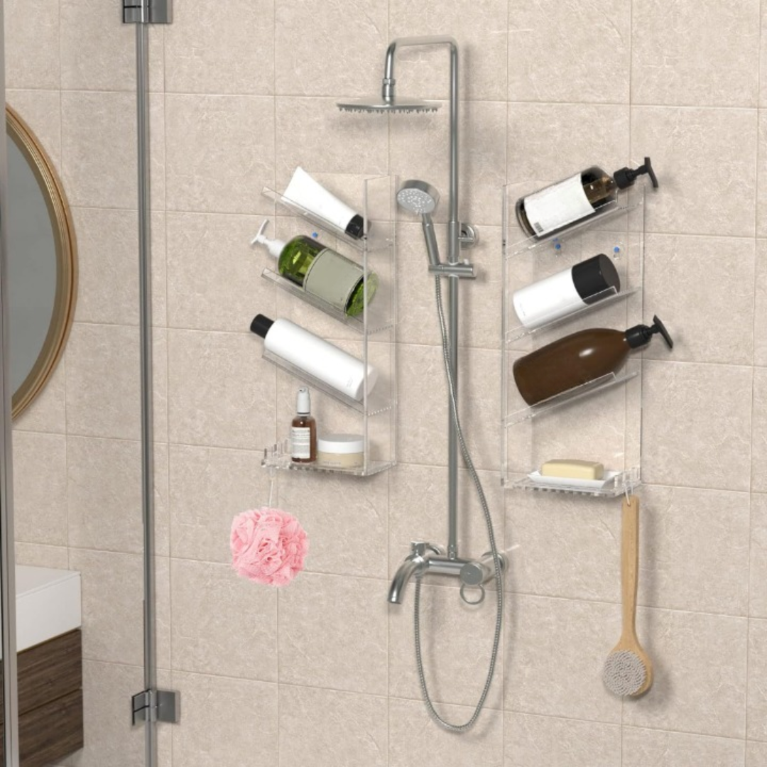 Organiseur De Salle De Bain Transparent Bac À Douche