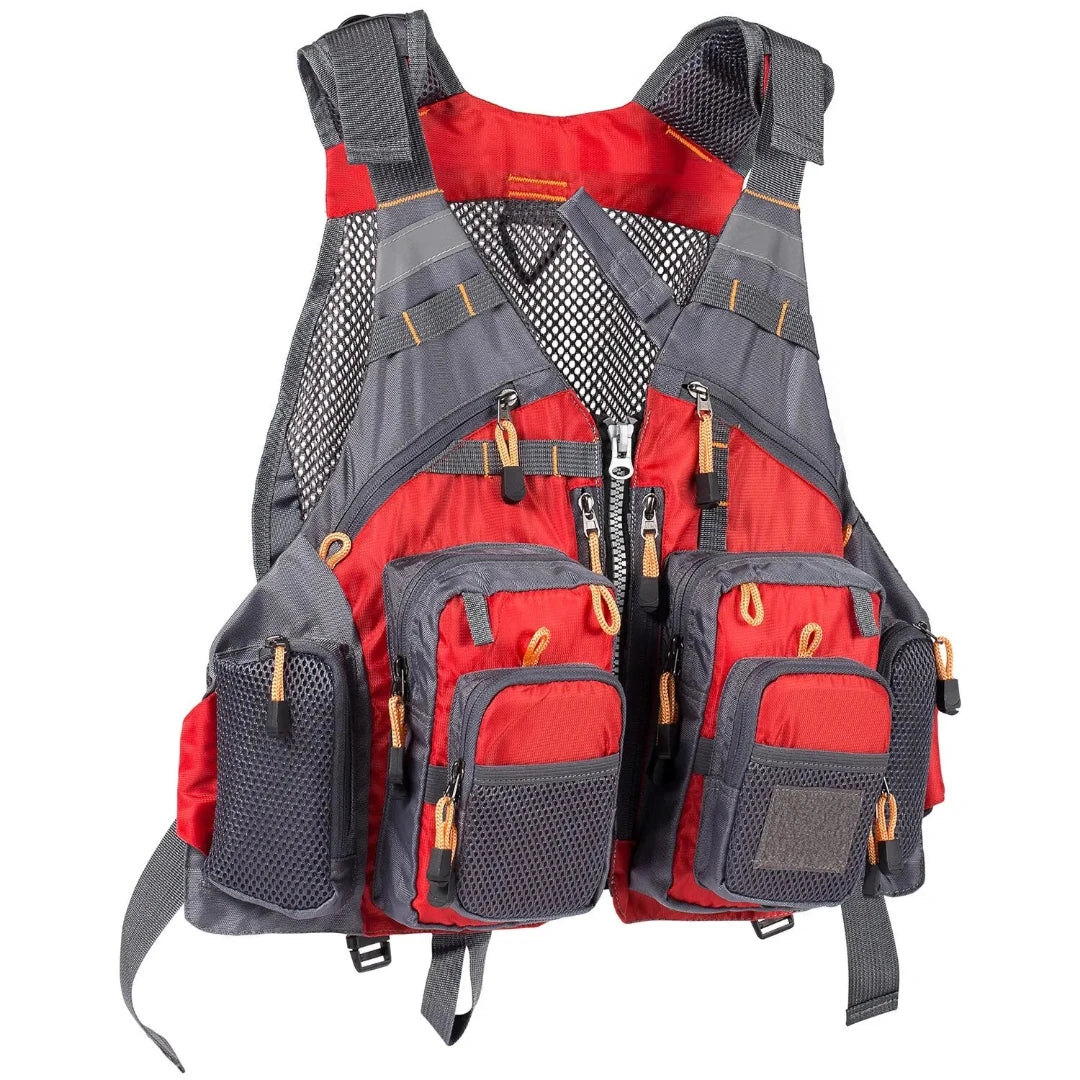 Jurgene | Homme Gilet Pêche Respirante | Multi Poches