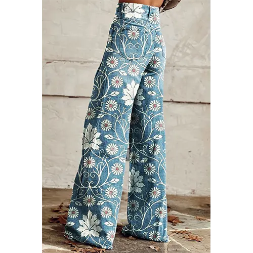 Ptolemy | Pantalon Graphique À Jambes Larges Pour Femmes | Floral