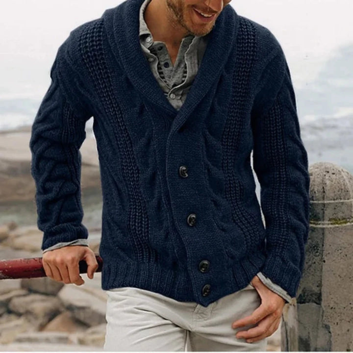 Harizo | Cardigan en Maille Torsadée Pour Homme | Manches Longues