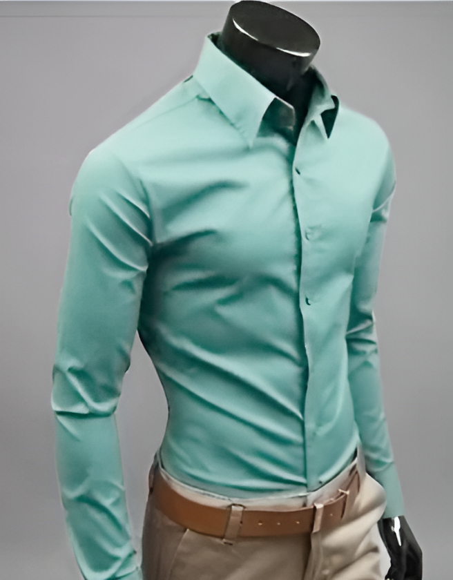 Chemise Formelle Ajustée Pour Hommes | Manches Longues