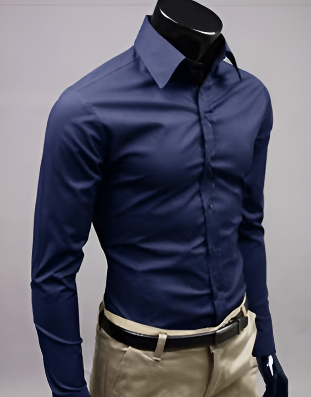 Chemise Formelle Ajustée Pour Hommes | Manches Longues