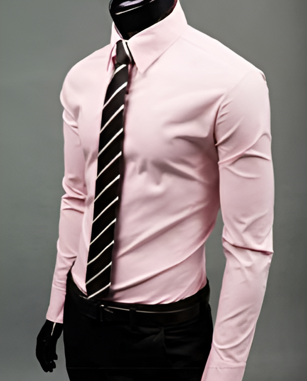 Chemise Formelle Ajustée Pour Hommes | Manches Longues