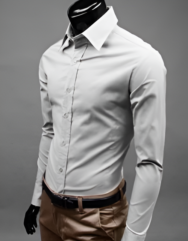 Chemise Formelle Ajustée Pour Hommes | Manches Longues