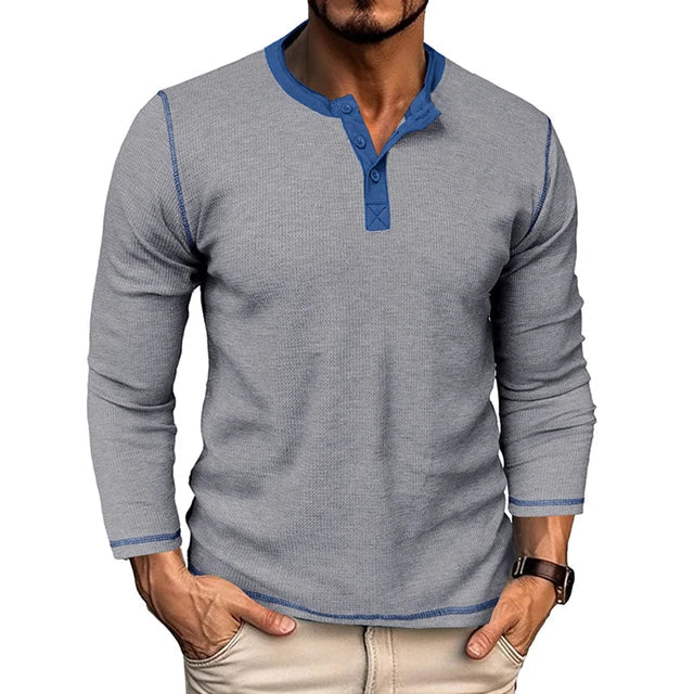 Javier | Chemise Henley à manches longues pour hommes