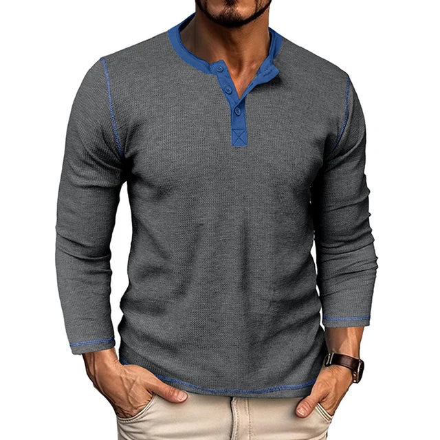 Javier | Chemise Henley à manches longues pour hommes