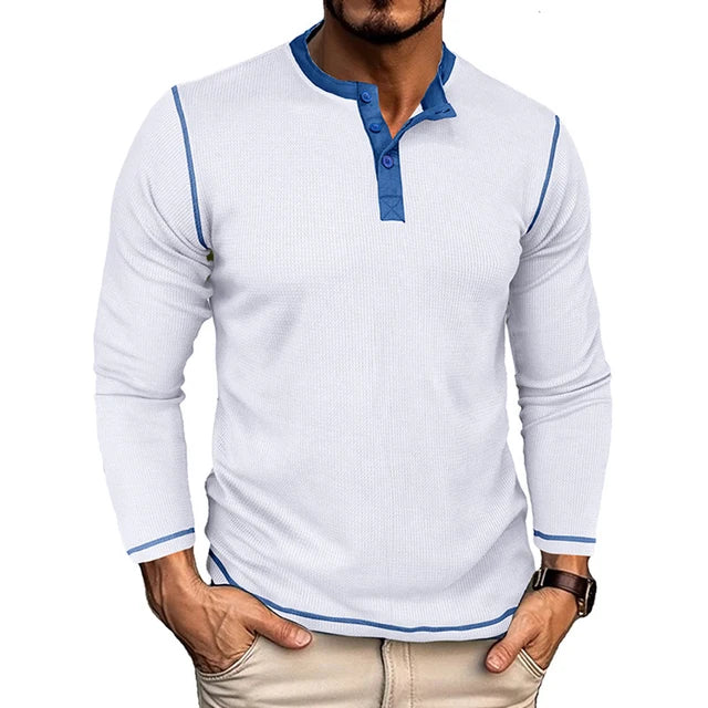 Javier | Chemise Henley à manches longues pour hommes