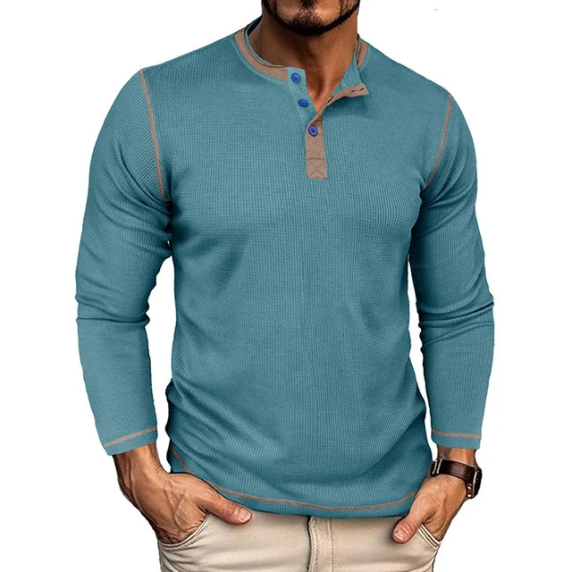 Javier | Chemise Henley à manches longues pour hommes