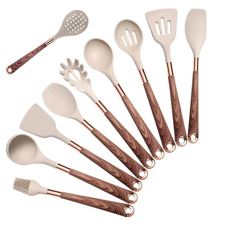 Set D'ustensiles De Cuisine Anti-adhésifs En Silicone