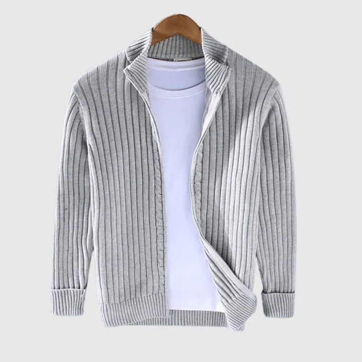 Adriena | Cardigan Zippé Pour Hommes | Tricot