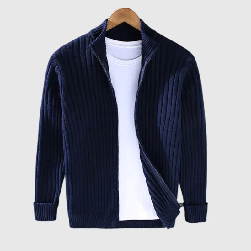 Adriena | Cardigan Zippé Pour Hommes | Tricot