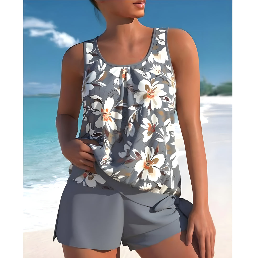 Ensemble Tankini Fleuri Chic Pour Femme | Plage