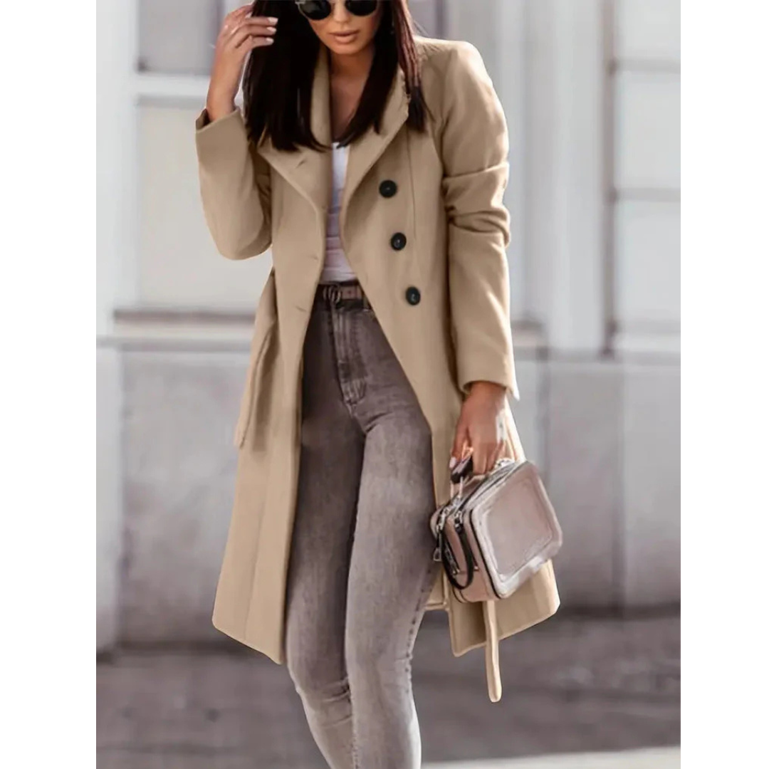 Rookiele | Femmes Long Trench Chaud Manteau | Hiver