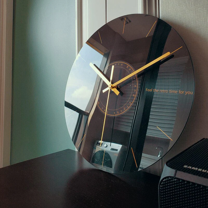 Grande Horloge Analogique Moderne En Verre