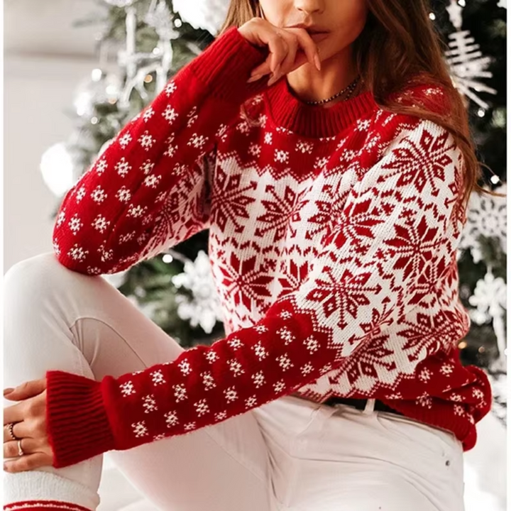 Chapli | Pull De Noël Tricoté À Col Rond Pour Femme | 2024