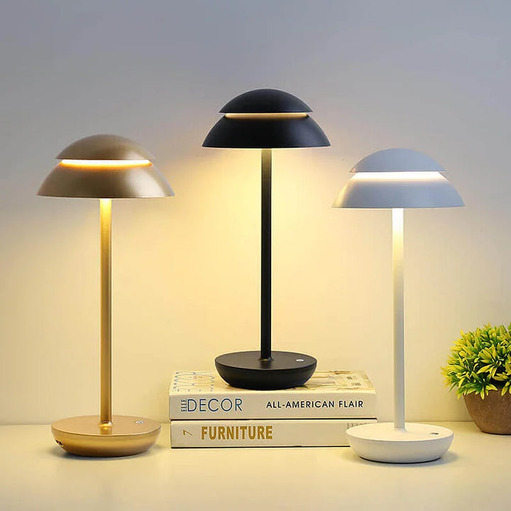 Lampe De Table Led Rechargeable Sans Fil en Bois