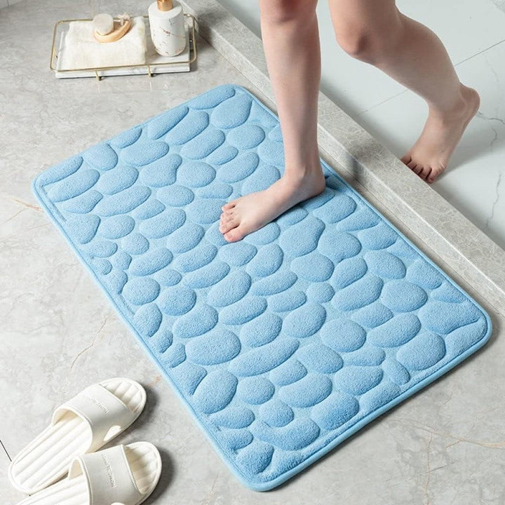 Tapis De Bain Antidérapant Lavable Cobblestone Gaufré