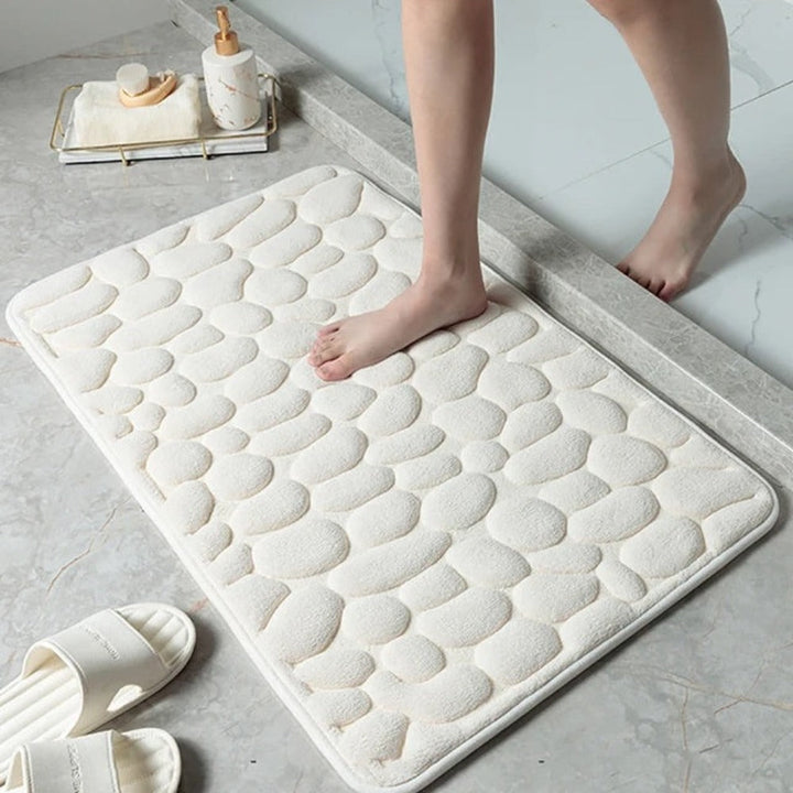 Tapis De Bain Antidérapant Lavable Cobblestone Gaufré