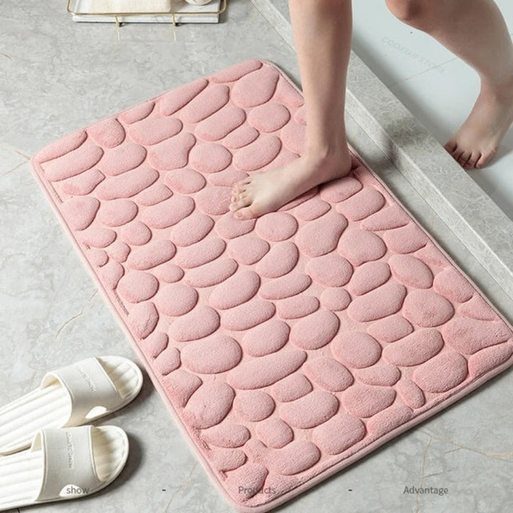 Tapis De Bain Antidérapant Lavable Cobblestone Gaufré