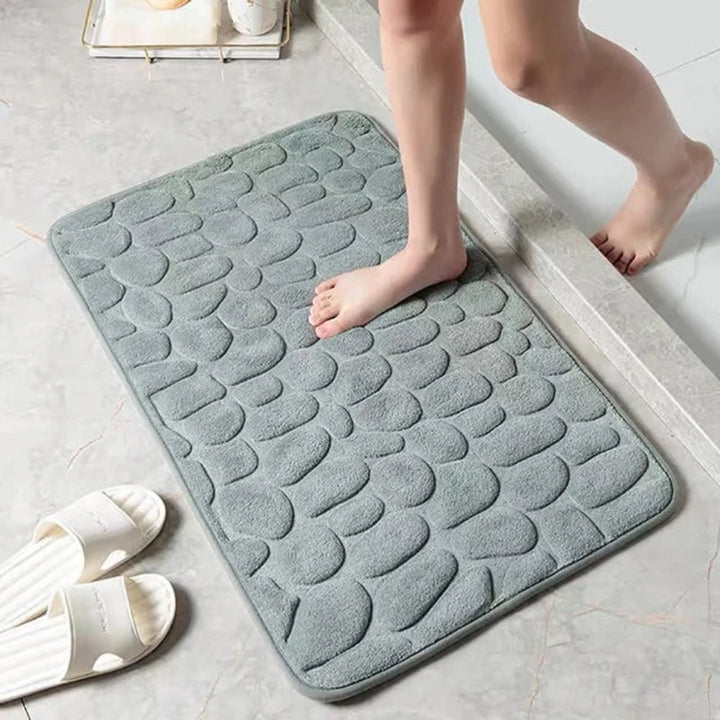 Tapis De Bain Antidérapant Lavable Cobblestone Gaufré